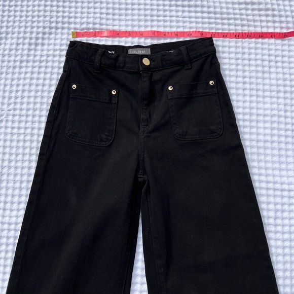 DL 1961 Lily Wide Leg Black Jeans - Picture 9 of 16